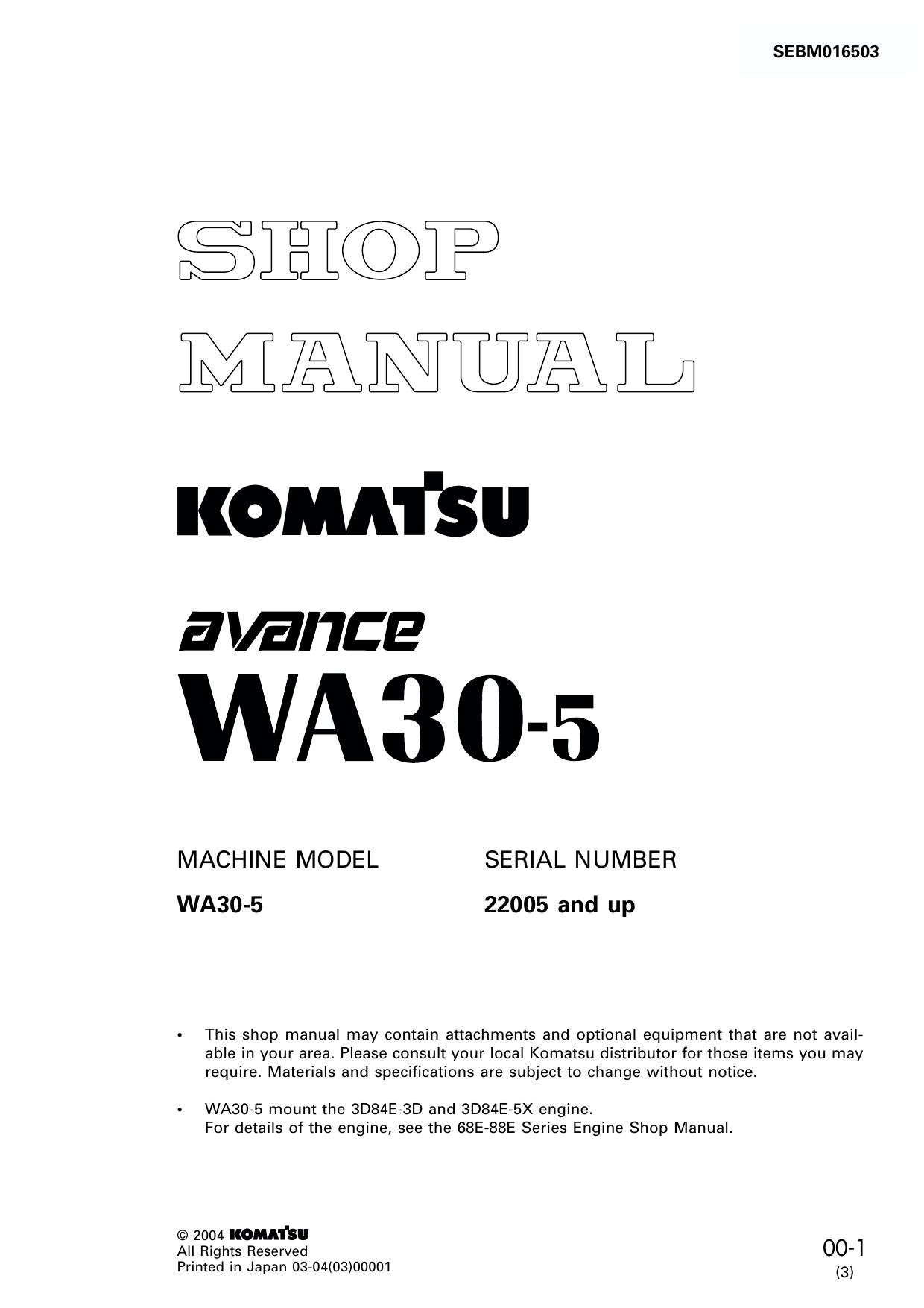 WA30-5 Shop Manual